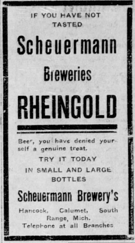 Newspaper ad - <i>The Calumet News</i>, 01 Aug 1912